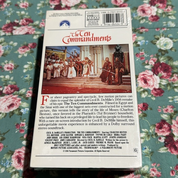Cecil B. DeMille’s The Ten Commandments! 📼 VHS movie in original sealed wrap 💫 - Picture 3 of 9